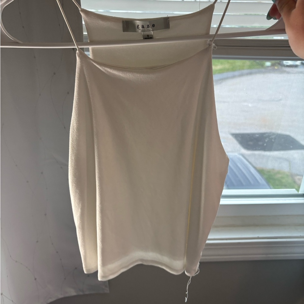 White Sleeveless Top